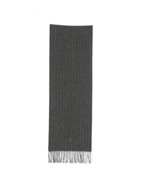 Polo Ralph Lauren pinstripe-pattern wool scarf Grey 449P02035003