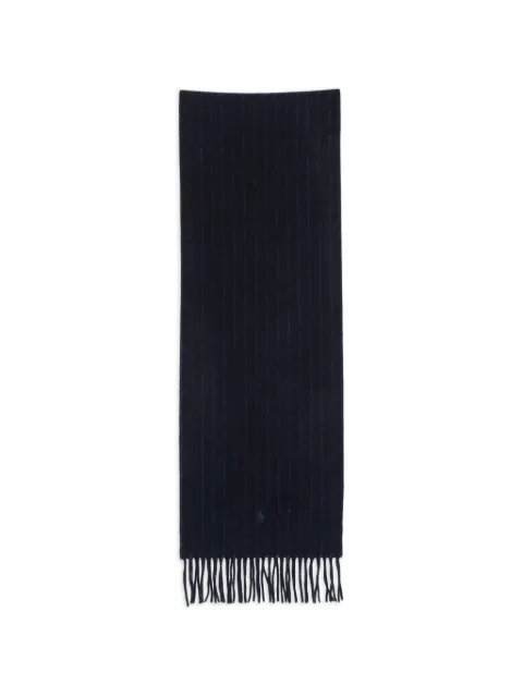 Polo Ralph Lauren pinstripe-pattern cashmere scarf Blue 449P02035002