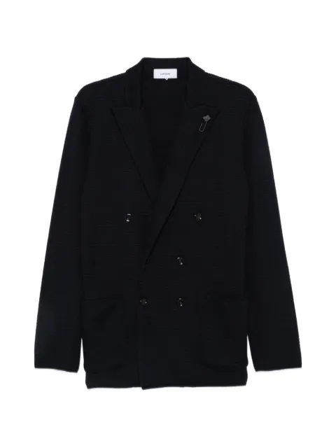 Lardini double-breasted knit blazer Blue CNLJM57AC67001