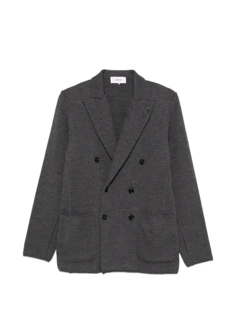Lardini double-breasted knitted blazer Grey CNLJM57AC67001