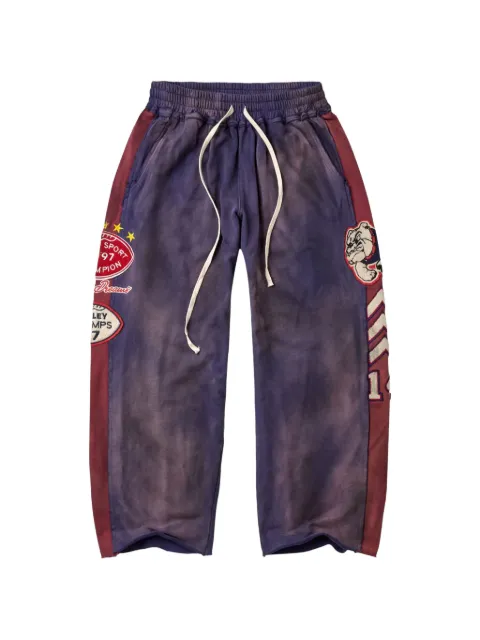 Vale Forever Varsity patch-detail track pants Purple VAL324