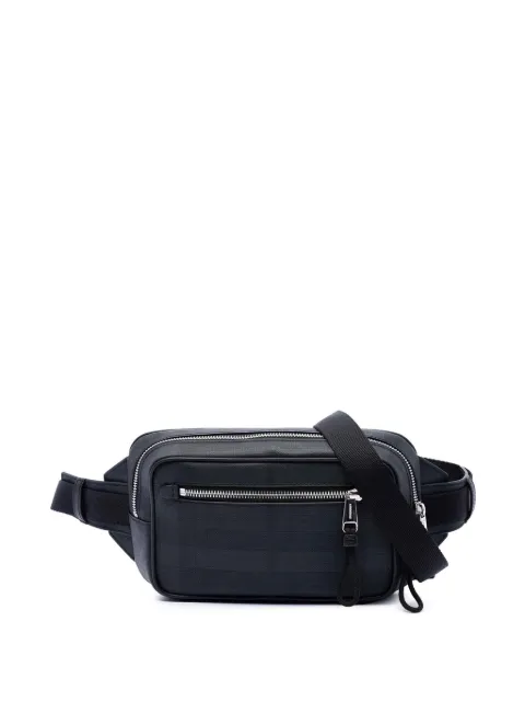 Burberry Pre-Owned 2018-2023 London Check Coated Canvas belt bag Black DD8YNW2R44L2QFKX