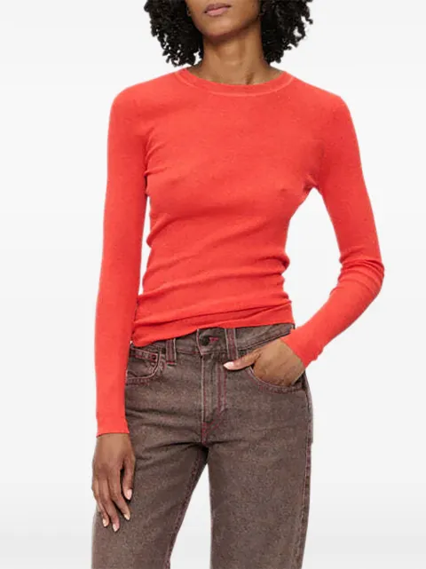 6397 Heirloom ribbed-knit T-shirt Blue NSW749