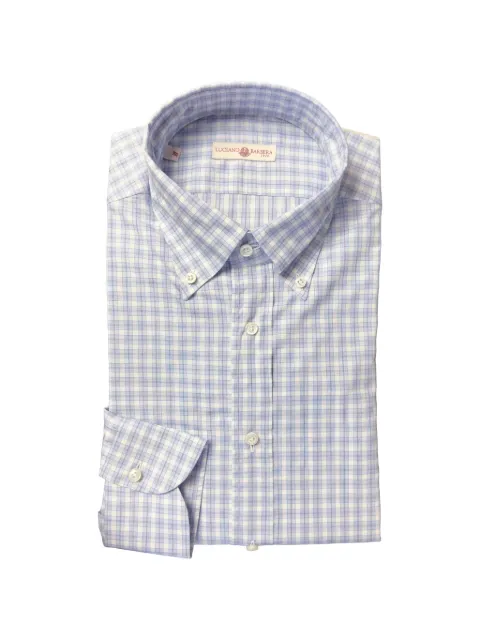 Luciano Barbera checked button-down shirt Blue 1554207274461C
