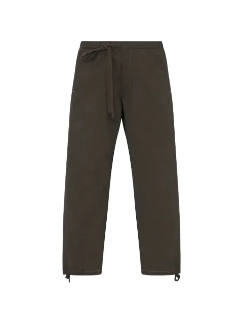 6397 drawstring-waist straight-leg trousers Black NP444B