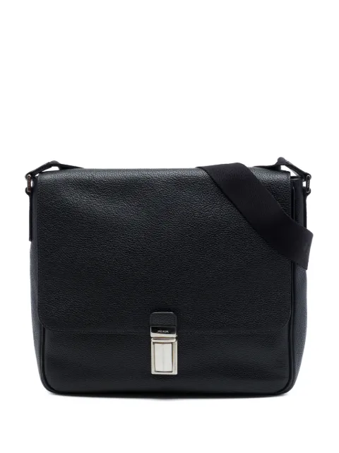 Prada Pre-Owned 2013-2026 Vitello Phenix Flap crossbody bag Black 75W7IBY3N2PXTG02