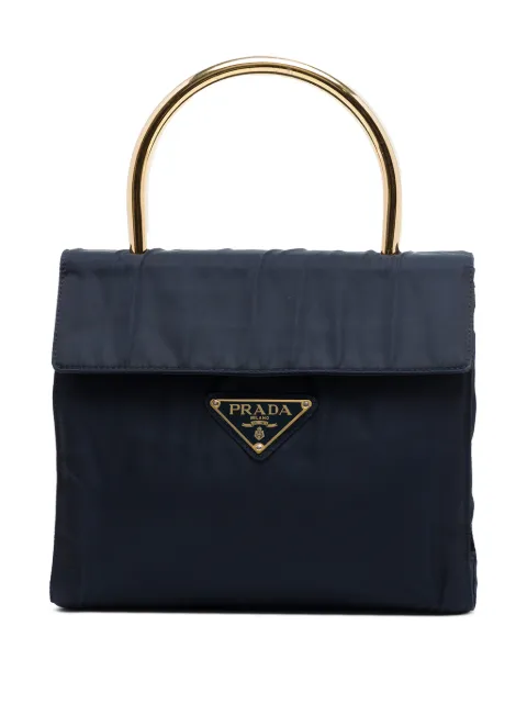 Prada Pre-Owned 2013-2026 Tessuto Metal Top Handle Bag handbag Black 6P9PQ4AQOB8DXP5V