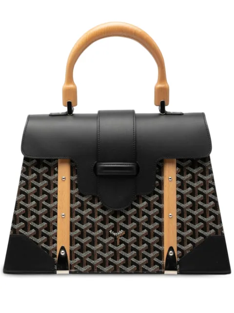Goyard Pre-Owned 2018 Goyardine Saigon Structured MM handbag Black V2PDON92HUKT5MS5