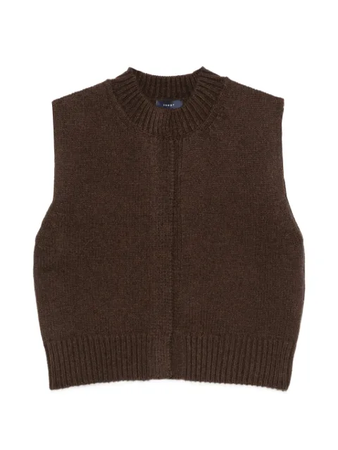 Soeur ribbed-knit sleeveless sweater Brown CAR1451KALYANEE