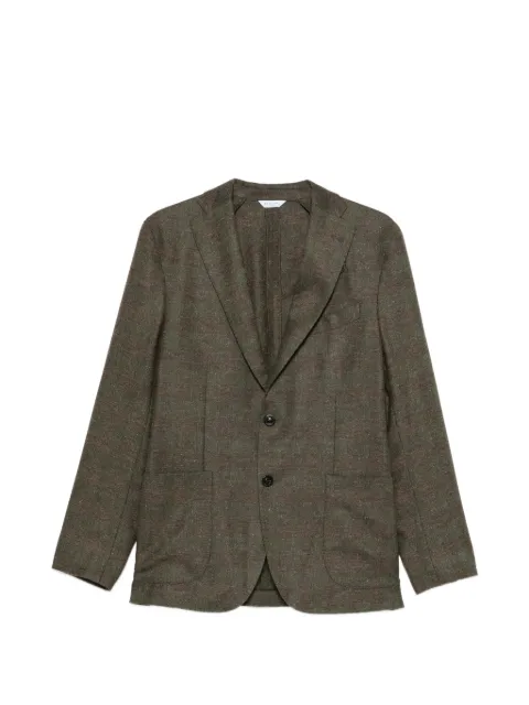Boglioli check-pattern notched-lapel jacket Brown N1302EFB6012