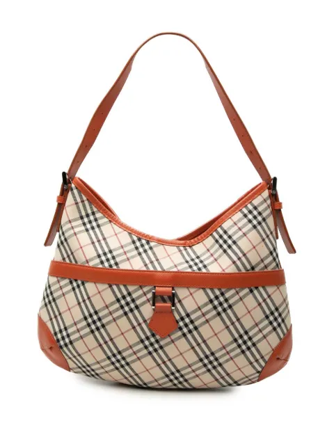 Burberry Pre-Owned 2000-2017 Nova Check Canvas hobo bag Orange LRT7W0Q1L706OCNQ