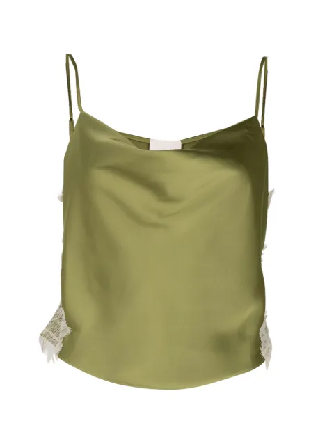 Cinq A Sept Petit Marta lace-trim satin camisole top Green ZW2281A12081Z