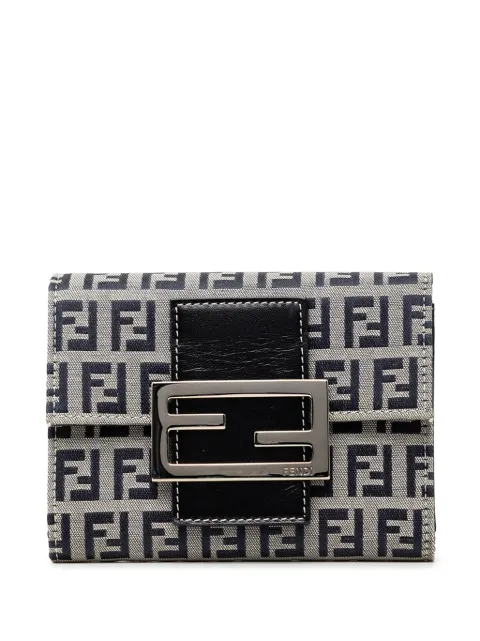 Fendi Pre-Owned 2000-2010 Zucchino Canvas Trifold Wallet small wallets Grey 72K38NNYTE3CPL48