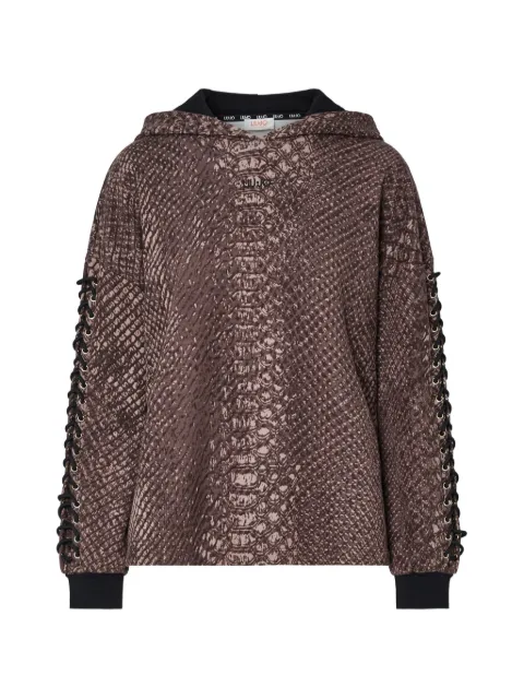 LIU JO sweatshirt with animal print Brown TF6177F0334