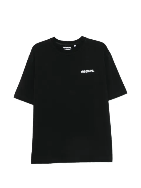 GEORGE. logo-print short-sleeve T-shirt Black RUSTG1TSHVY005