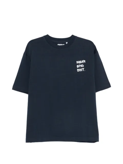 GEORGE. slogan-print crew-neck T-shirt Blue BLAZEG1TSHVY00