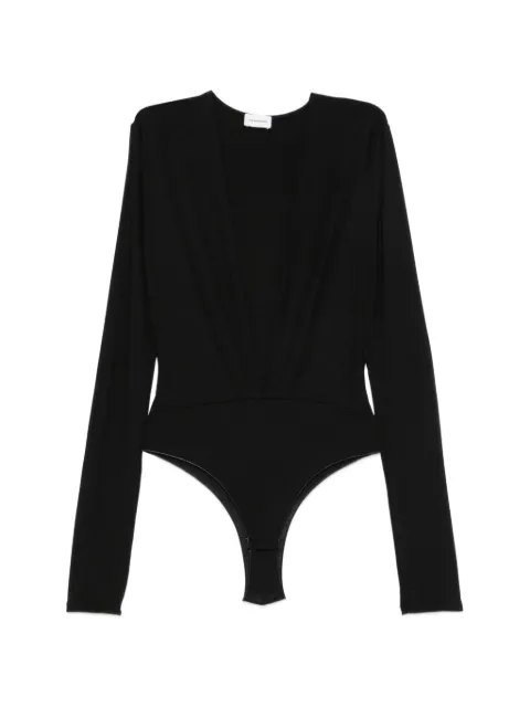 THE ANDAMANE Zelda plunging long-sleeve bodysuit Black T200771ATJV053999