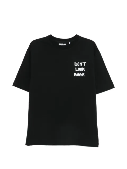 GEORGE. slogan-print crew-neck T-shirt Black HITG1TSHVY025