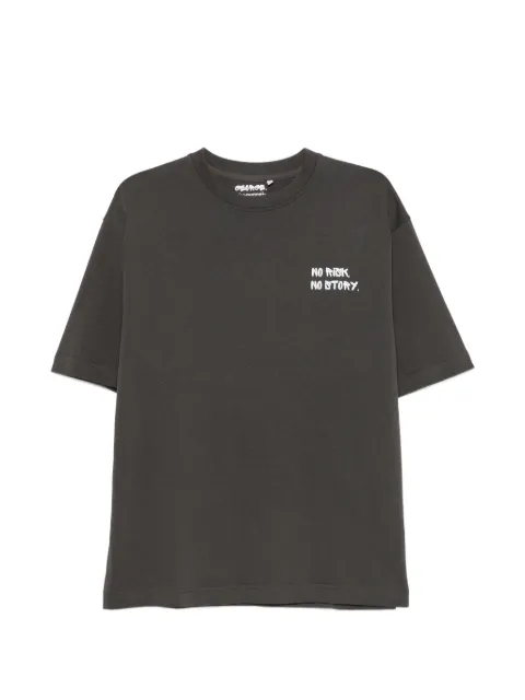 GEORGE. slogan-print drop-shoulder T-shirt Grey ICONG1TSHVY007