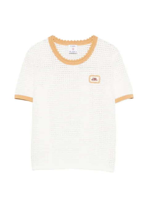 Casablanca logo-patch T-shirt White PF26KW1338