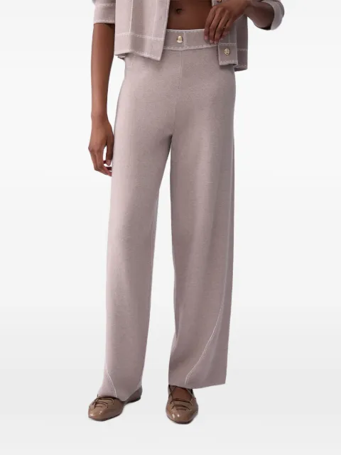 LIU JO trousers with contrast stitching Neutrals TF6077MS59L