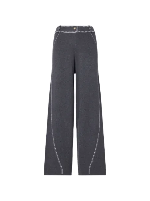 LIU JO trousers with contrast stitching Grey TF6077MS59L