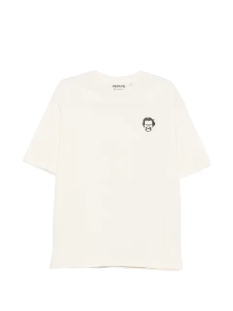 GEORGE. graphic-print drop-shoulder T-shirt Neutrals STEELG1TSHVY00