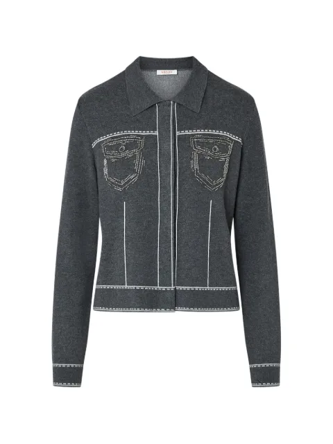 LIU JO knit jacket with beads Grey TF6076MS59L