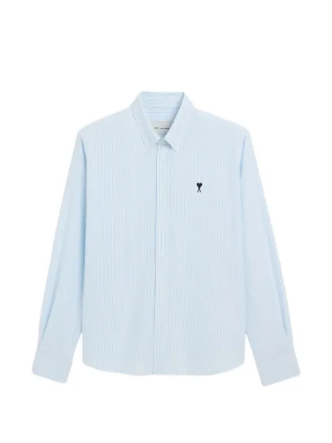 AMI Paris Ami de Coeur striped shirt Blue USH878CO0087