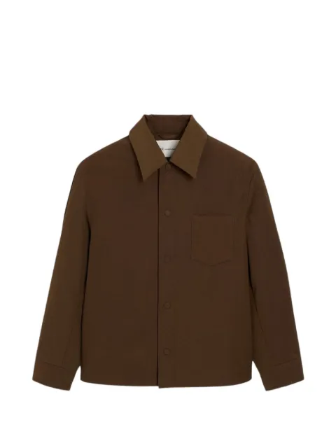 AMI Paris patch-pocket shirt jacket Brown HJK829PL0117