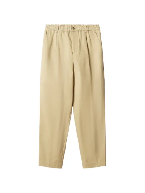 Maison Kitsuné pleated elasticated-waistband trousers Neutrals MRMWP08WW9137