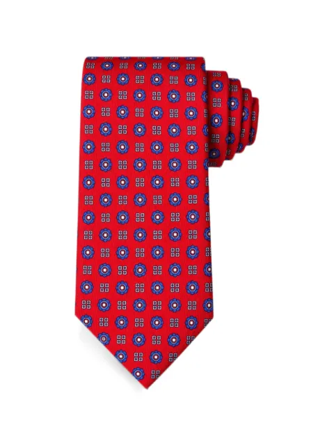 Bona Furtuna geometric-print tie Red 100143C18