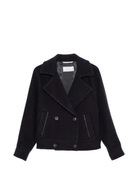 Peserico double-breasted wool coat Blue A2108603197