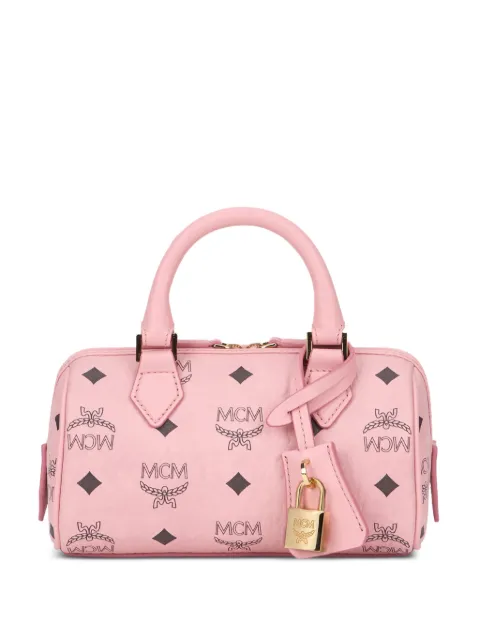 MCM mini Ella Boston monogram tote bag Pink MWBESEA01PZ