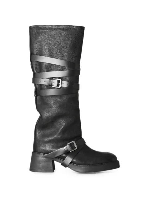 Miista Katarzyna belted tall boots Black E84230