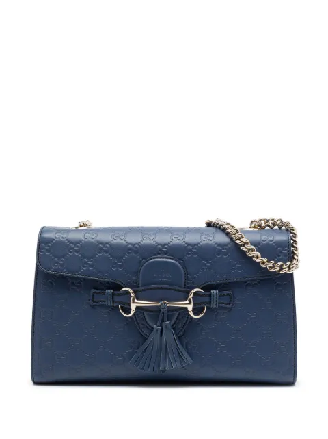 Gucci Pre-Owned 2016-2026 Medium Guccissima Emily shoulder bag Blue KJSXH6XZS9TRA1Z7