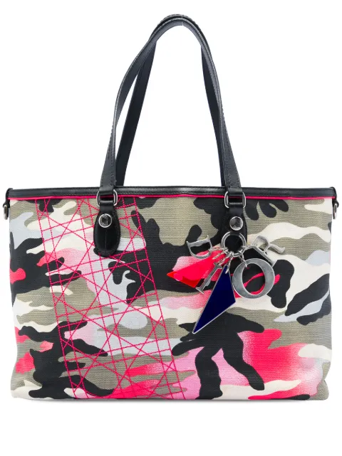 Christian Dior Pre-Owned 2011 Anselm Reyle Medium Canvas Camouflage tote bag Grey GBHNFTE7VPV8WNTS