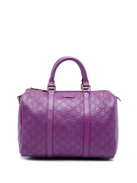 Gucci Pre-Owned 2016-2026 Medium Guccissima Joy boston bag Purple FEMH3AVYSN0Q8XP0