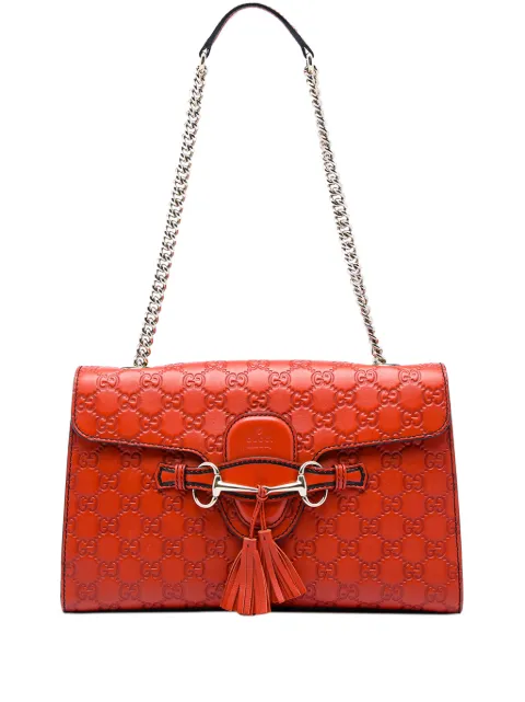 Gucci Pre-Owned 2016-2026 Medium Guccissima Emily shoulder bag Orange EX0TQBRQIZI8QJT3