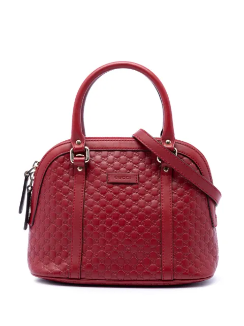Gucci Pre-Owned 2016-2026 Mini Microguccissima Dome satchel Red 9KRE7RQ06WOHV49N