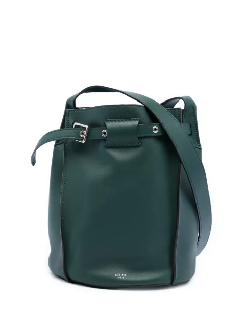 Celine Pre-Owned 2017 Leather Big Bag Bucket crossbody bag Green 158UQ2O991VRUIQS