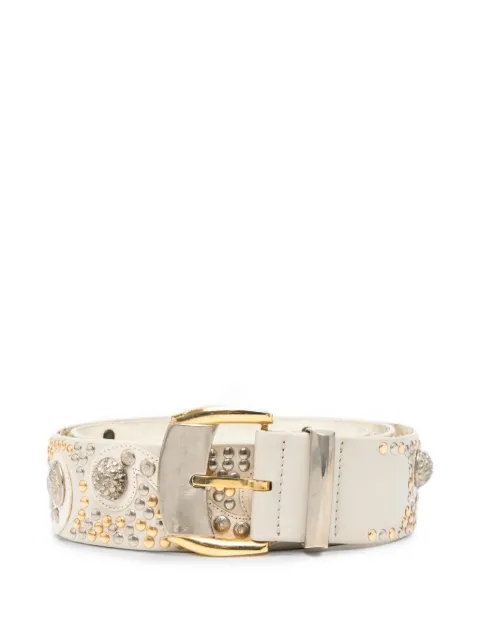 Versace Pre-Owned 1990s studded belt Neutrals VE350CGT