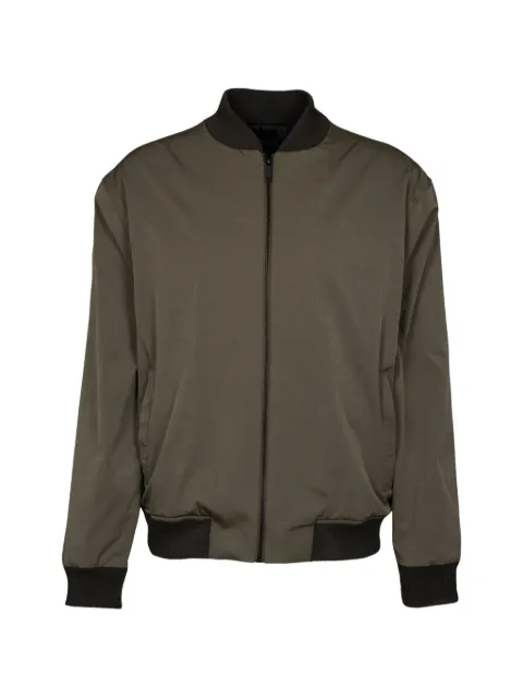Karl Lagerfeld ribbed-trim zip-up bomber jacket Green 505066563093