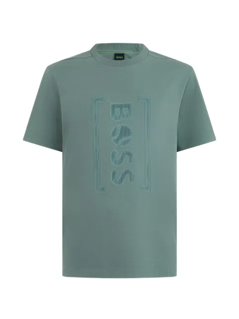 BOSS logo-print short-sleeve T-shirt Green 50543905