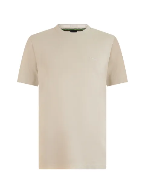 BOSS logo-embroidered T-shirt Neutrals 50529941