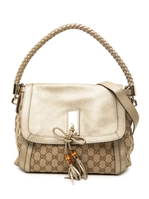 Gucci Pre-Owned 2000-2015 GG Canvas Bella Flap satchel Gold Q8J88B5K9LDREJYL
