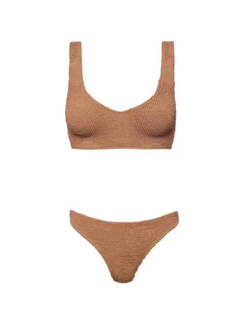 SOFIA ERHAN Aria crinkle-effect bikini set Brown ARIABIKINISET