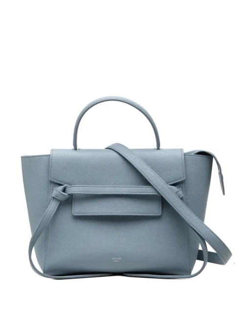 Celine Pre-Owned 2017 Micro Grained Calfskin Belt Bag satchel Blue JL8NQNHTP3KR4J4D