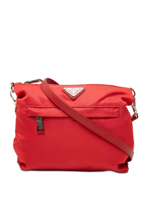 Prada Pre-Owned 2013-2026 Tessuto Zip Top crossbody bag Red 6E1WDQHGGGRFJE85