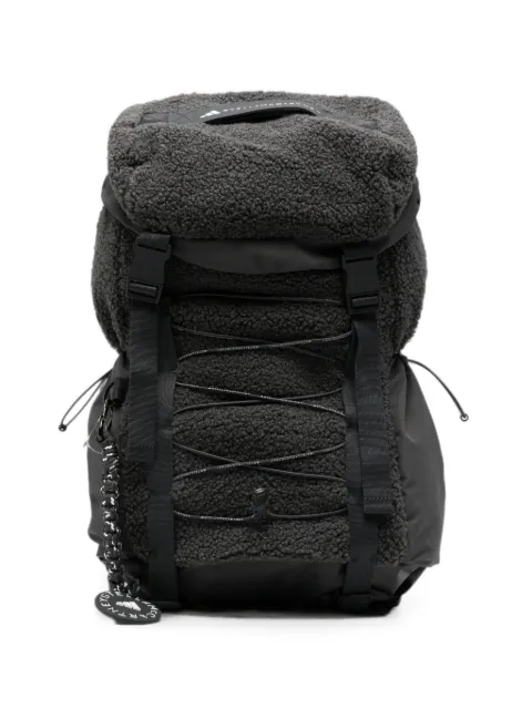 adidas by Stella McCartney fleece-texture buckle-fastening backpack Grey KS3060